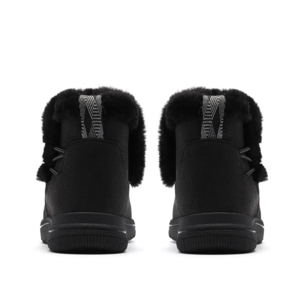 Clarks Breeze Fur Black Faux Fur Trim Ankle Boots Womens Size 7 - Picture 4 of 8